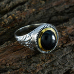 Black Onyx Solitaire Australian 925 Silver Black Gemstones Eye catching Filigree Ring Jewelry