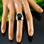 Black Onyx Solitaire Indian 925 Sterling Silver Black Gemstone Eye catching valentine Ring Jewellery