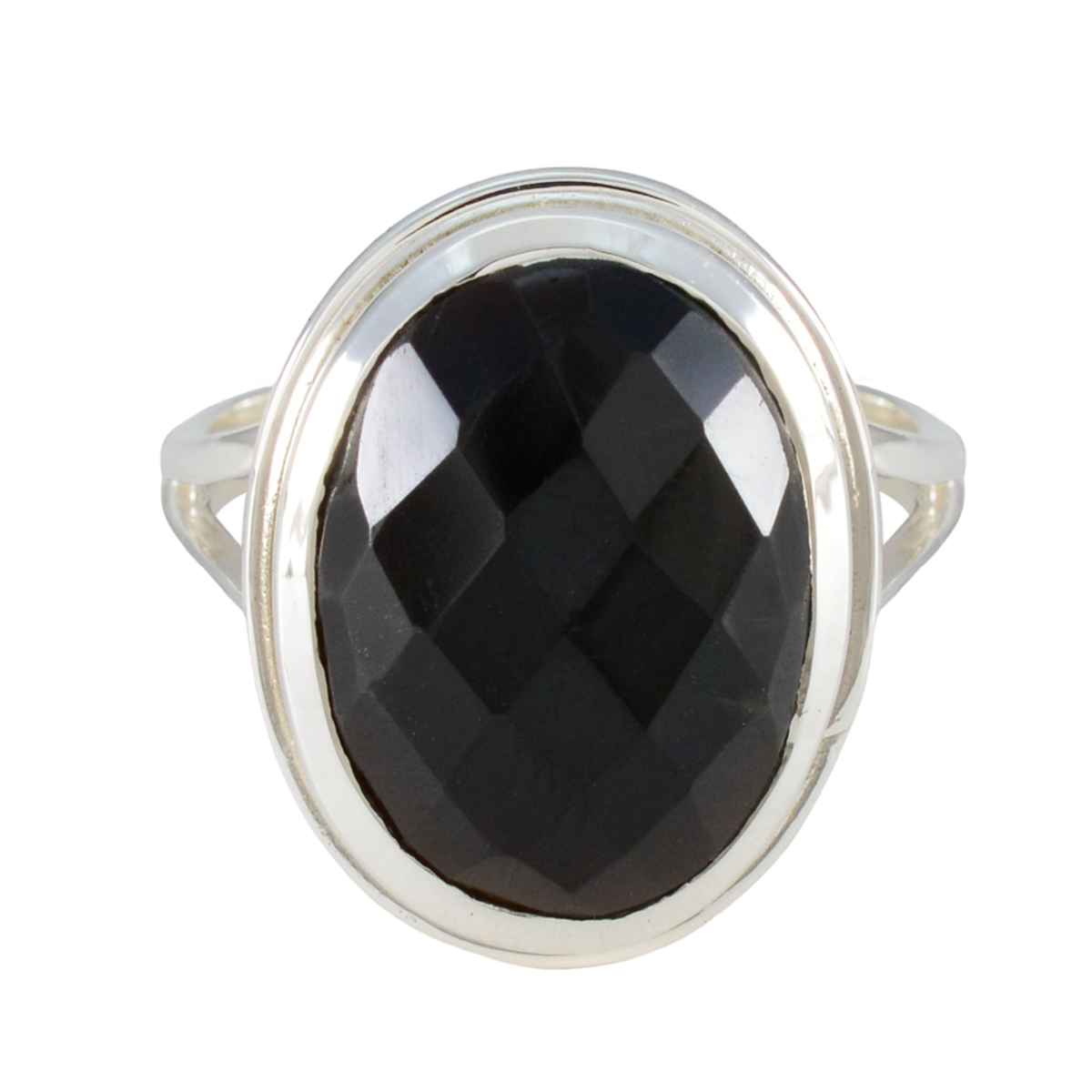 Black Onyx Solitaire Indian 925 Sterling Silver Black Gemstone Eye catching valentine Ring Jewellery Hoofdafbeelding