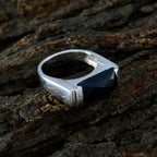 Black Onyx Solitaire Russian 925 Sterling Silver Black Gemstone Essential  Abstract Ring Jewelry