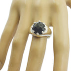Black Onyx Halo French Sterling Silver Black Gemstone Versatile Trendy Ring Jewelry