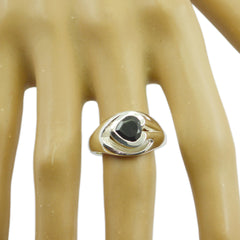 Black Onyx Solitaire Indian Silver Black Gems Eye catching propsel Ring Jewelry
