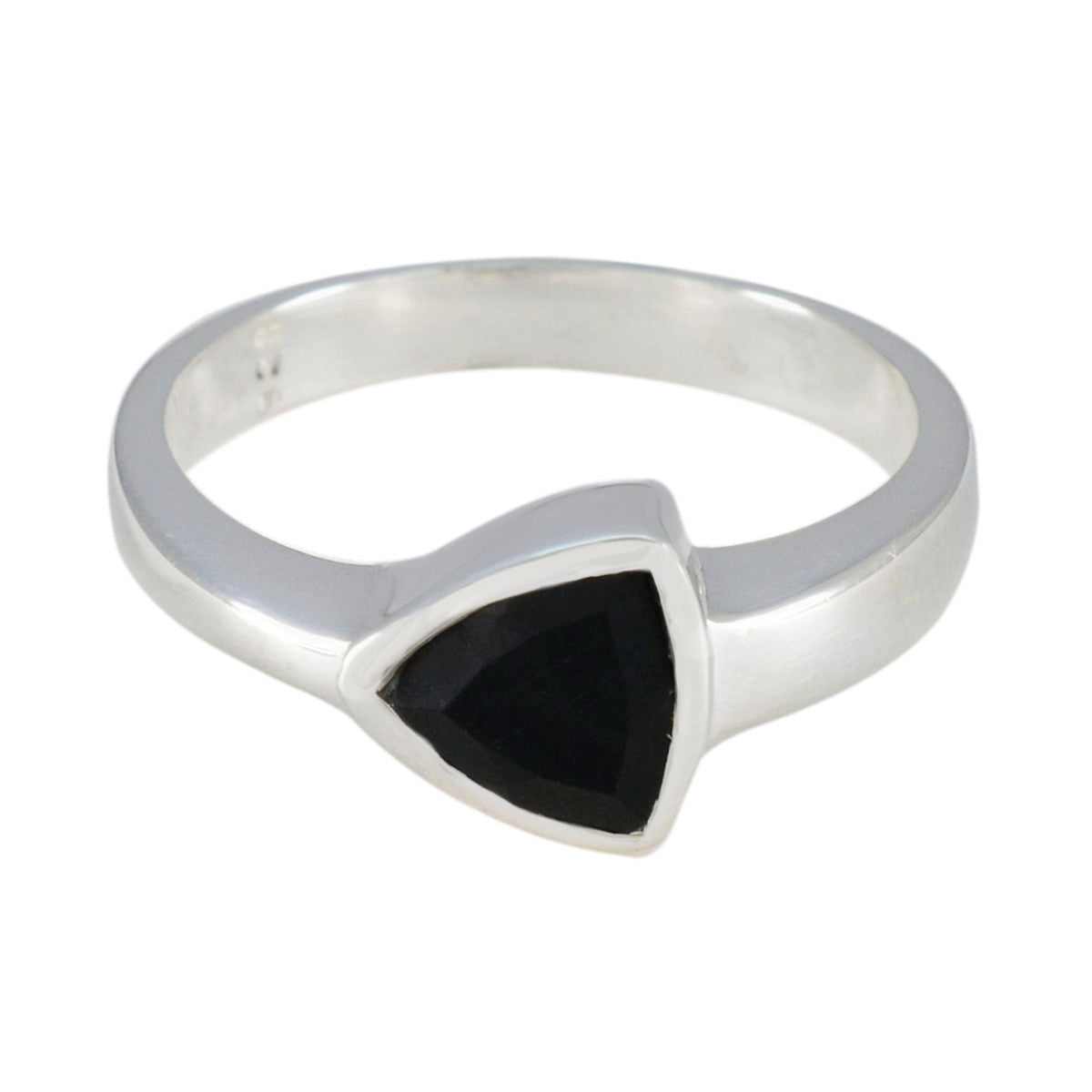 Black Onyx Solitaire Moroccan 925 Silver Black Gems Tiny Boho Ring Jewellery