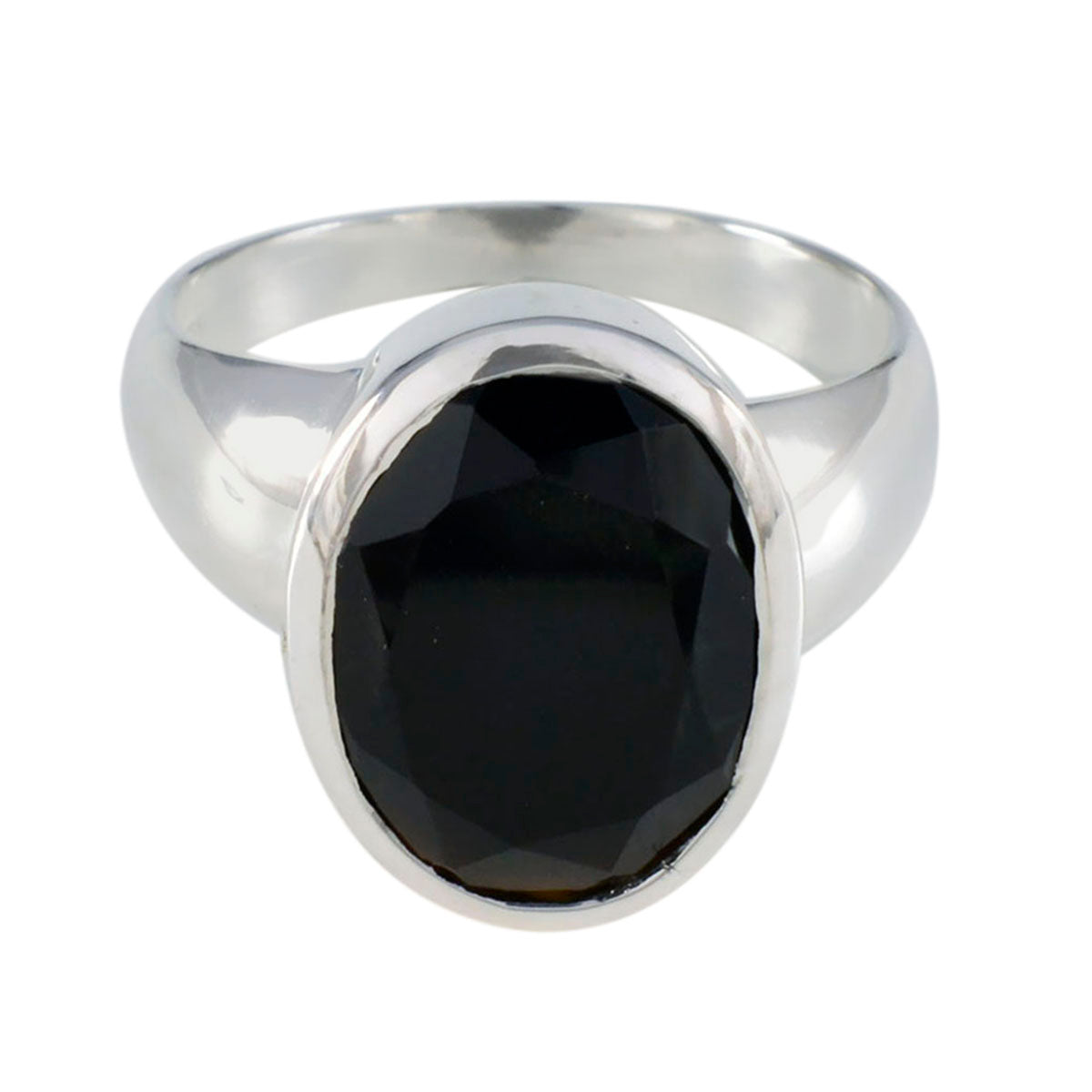 Black Onyx Solitaire Moroccan 925 Sterling Silver Black Gemstone Classic Glamorous Ring Jewelry Hoofdafbeelding