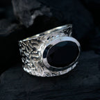 Black Onyx Solitaire African 925 Sterling Silver Black Gems Essential  engravings Ring Jewellery