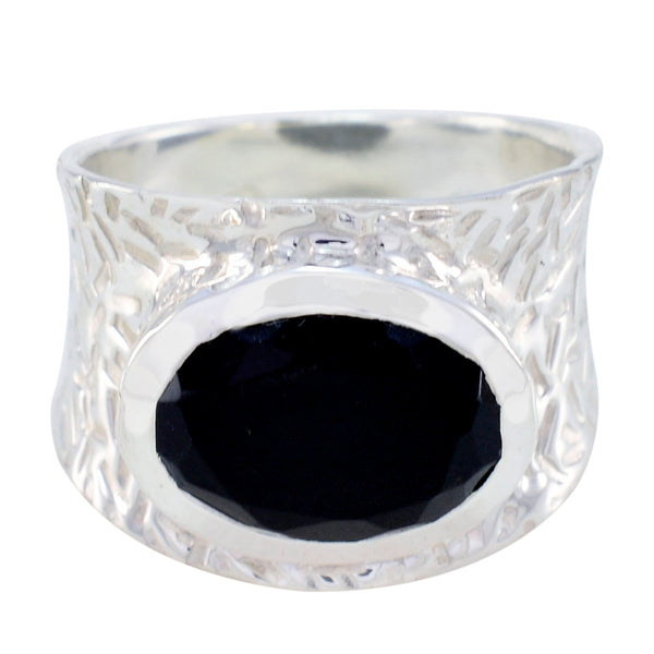 Black Onyx Solitaire African 925 Sterling Silver Black Gems Essential  engravings Ring Jewellery