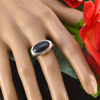 Black Onyx Solitaire Moroccan Sterling Silver Black Gems Minimal Ethnic Ring Jewellery
