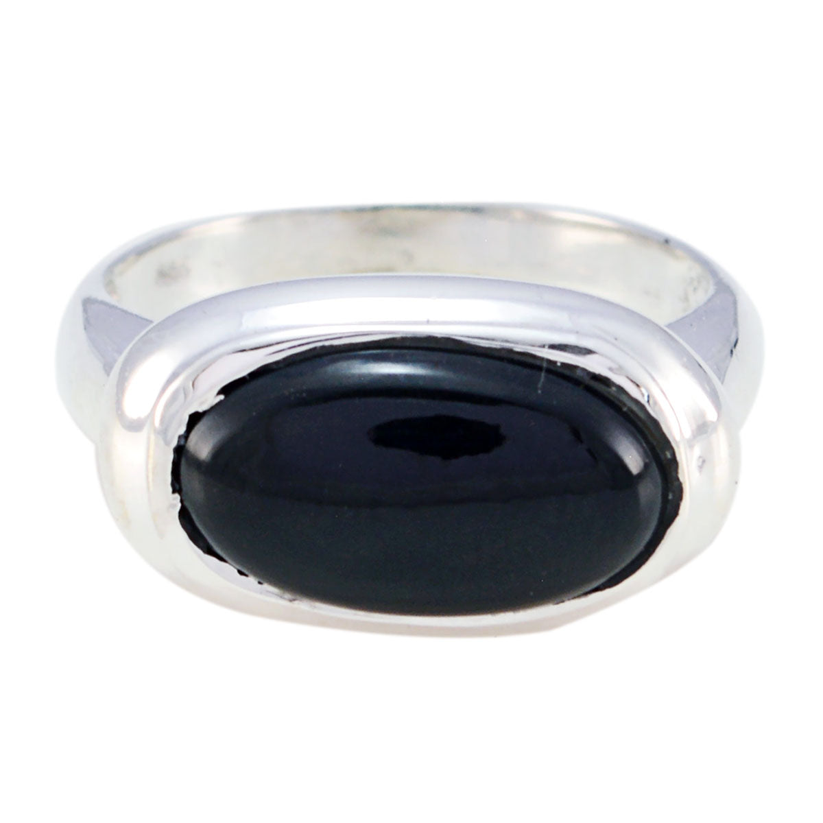 Black Onyx Solitaire Moroccan Sterling Silver Black Gems Minimal Ethnic Ring Jewellery