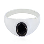 Black Onyx Solitaire African 92.5 Silver Black Gems Tiny Boho Ring Jewelry