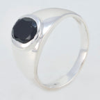Black Onyx Solitaire African 92.5 Silver Black Gems Tiny Boho Ring Jewelry