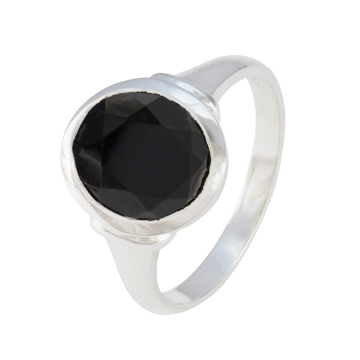 Zwarte Onyx Solitaire Egyptisch 925 Sterling Zilver Zwarte Edelsteen Minimalistische Ambachtelijke Ring Sieraden Secundaire afbeelding