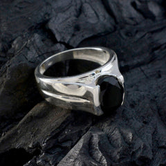 Black Onyx Solitaire African 925 Silver Black Gems Versatile Heritage Ring Jewellery