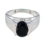 Black Onyx Solitaire African 925 Silver Black Gems Versatile Heritage Ring Jewellery