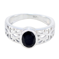 Black Onyx Solitaire Middle Eastern Sterling Silver Black Gemstones Whisper thin Filigree Ring Jewellery