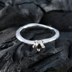 Black Onyx Solitaire American 92.5 Silver Black Gemstones Dainty Feminine Ring Jewellery