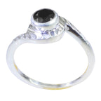 Black Onyx Solitaire Turkish 925 Silver Black Gemstone Dainty Trendy Ring Jewellery