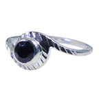 Black Onyx Solitaire Turkish 925 Silver Black Gemstone Dainty Trendy Ring Jewellery