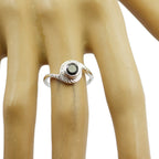 Black Onyx Solitaire Turkish 925 Silver Black Gemstone Dainty Trendy Ring Jewellery