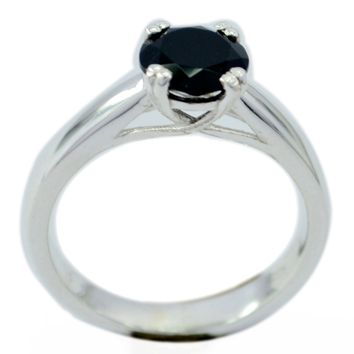 Black Onyx Solitaire Egyptian Silver Black Gemstones Tiny Fairytale Ring Jewellery Huvudsaklig produktbild