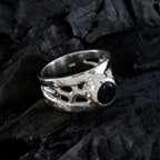 Black Onyx Solitaire Latin American Sterling Silver Black Gemstones Versatile Filigree Ring Jewellery