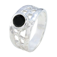 Black Onyx Solitaire Latin American Sterling Silver Black Gemstones Versatile Filigree Ring Jewellery