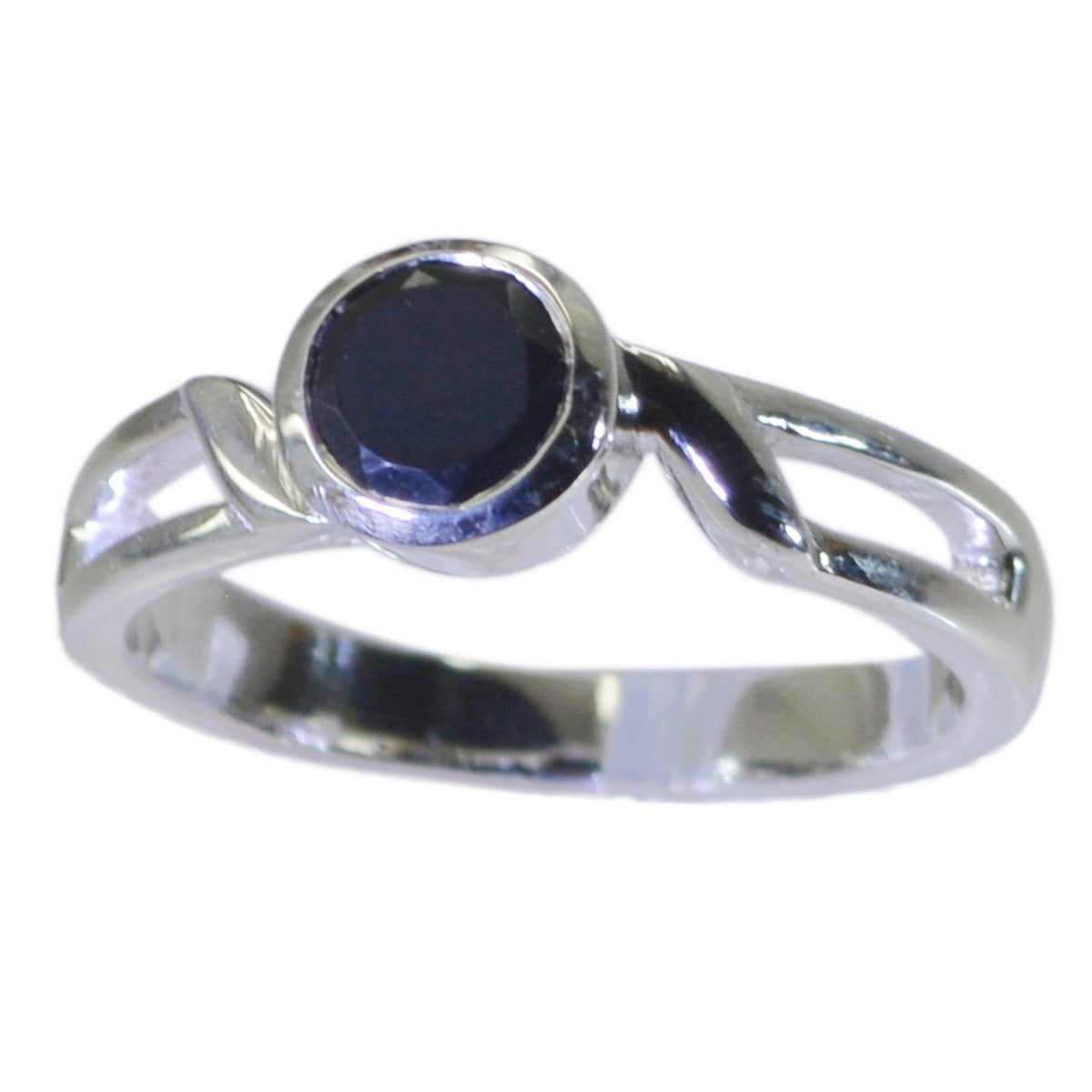 Black Onyx Solitaire Turkish 92.5 Silver Black Gems Whisper thin Abstract Ring Jewelry