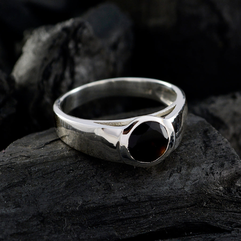 Labradorite Solitaire German Sterling Silver Gray Gemstone Tiny Modern Ring Jewelry