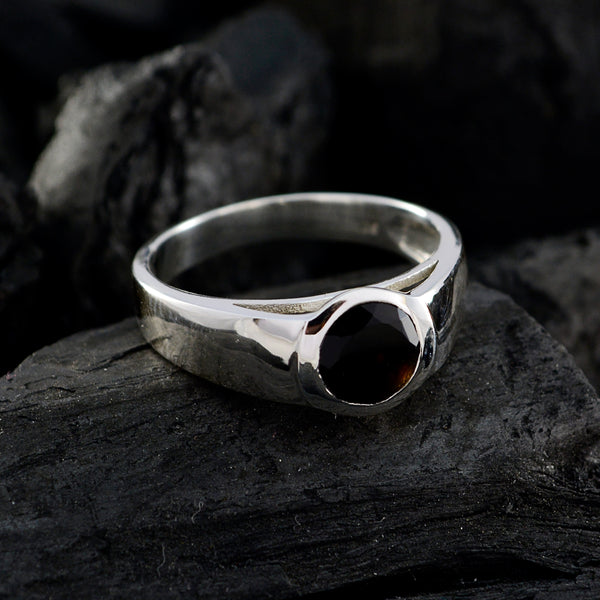 Labradorite Solitaire German Sterling Silver Gray Gemstone Tiny Modern Ring Jewelry