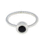 Black Onyx Solitaire Turkish 925 Sterling Silver Black Gemstone Delicate Contemporary Ring Jewellery