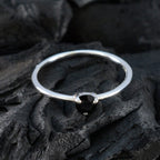 Black Onyx Solitaire Japanese 925 Silver Black Gemstones Minimalist valentine Ring Jewellery