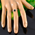 Black Onyx Solitaire Turkish 925 Silver Black Gems Delicate Feminine Ring Jewellery