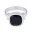 Black Onyx Solitaire Moroccan 925 Silver Black Gems Eye catching Signet Ring Jewelry