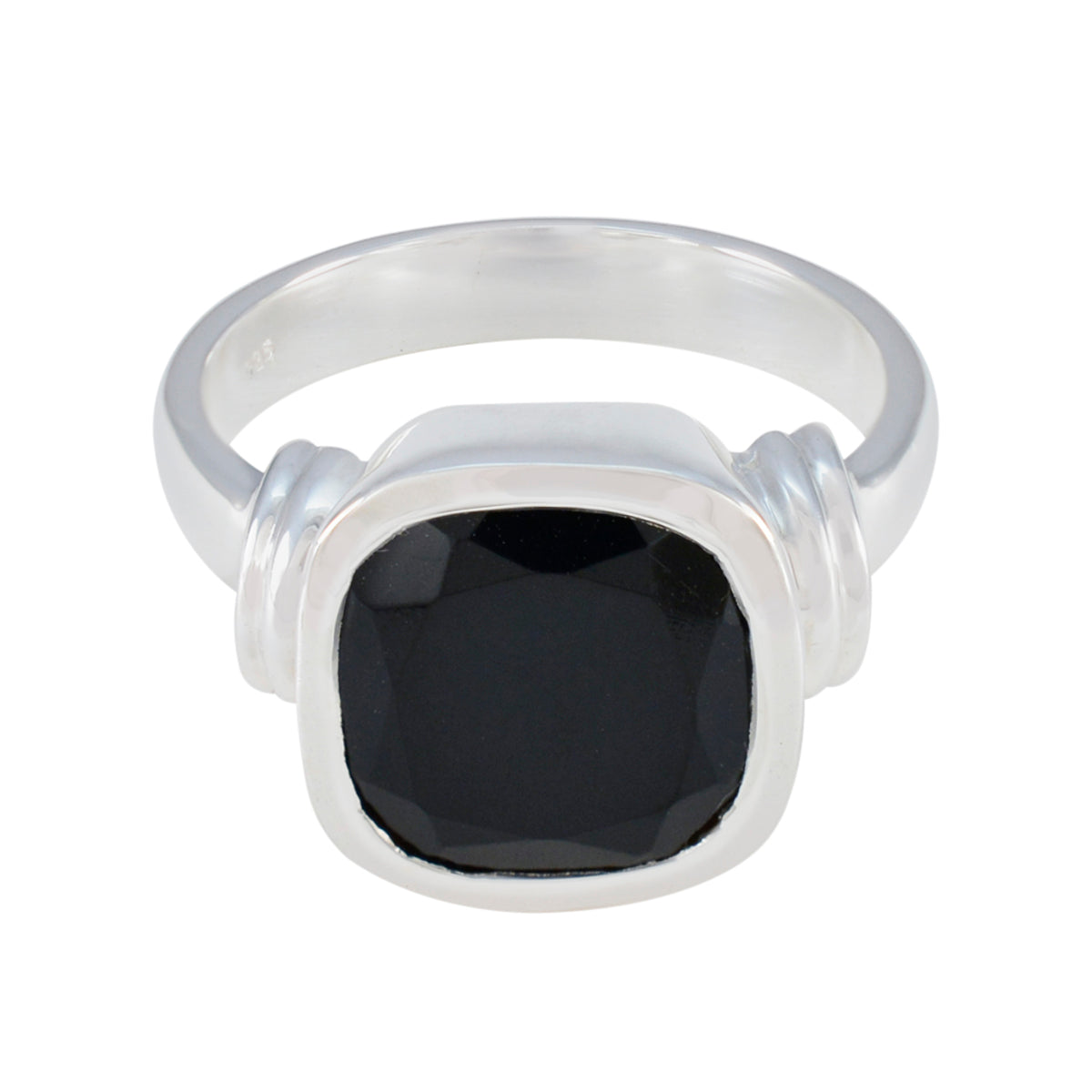 Black Onyx Solitaire Moroccan 925 Silver Black Gems Eye catching Signet Ring Jewelry