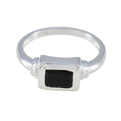 Black Onyx Solitaire Turkish 925 Silver Black Gems Whisper thin Sophisticated Ring Jewellery
