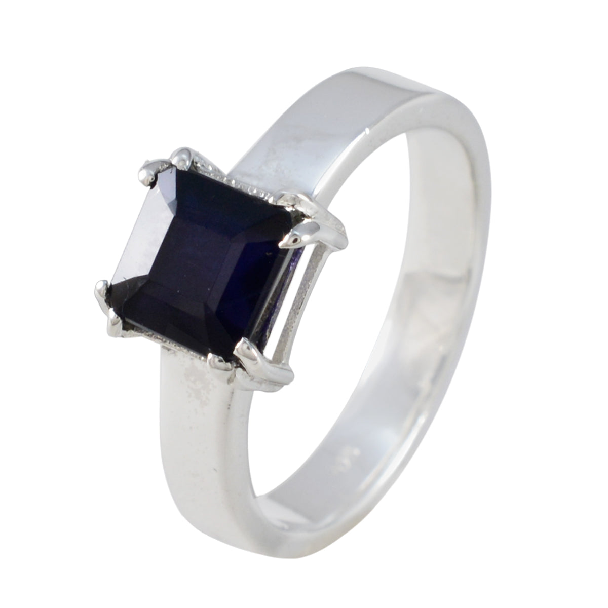 Zwarte Onyx Solitaire Indiaas 925 Sterling Zilver Zwarte Edelstenen Slanke Trendy Ring Sieraden Secundaire afbeelding