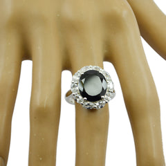 Black Onyx multiple French 925 Sterling Silver Black Gems Eye catching Trendy Ring Jewellery