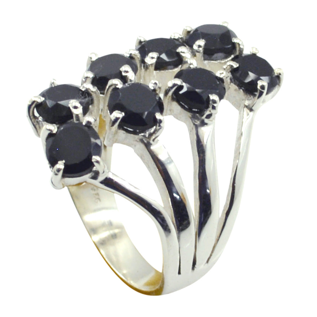 Black Onyx octa Indian 925 Silver Black Gems Eye catching Modern Ring Jewelry