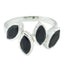 Black Onyx quarter Indian Sterling Silver Black Gemstones Featherlight Cultural Ring Jewellery