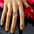 Black Onyx multiple American 925 Silver Black Gems Whisper thin Trendy Ring Jewellery