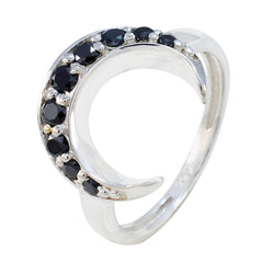 Black Onyx multiple American 925 Silver Black Gems Whisper thin Trendy Ring Jewellery