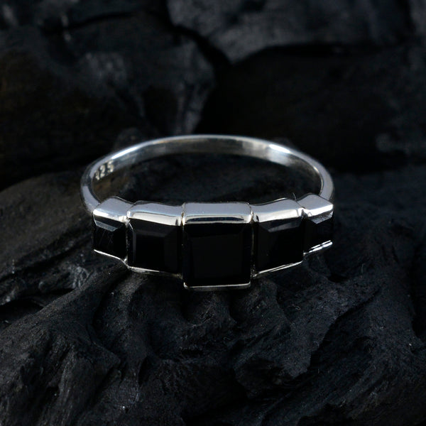 Black Onyx Penta American 925 Silver Black Gems Delicate Glamorous Ring Jewelry