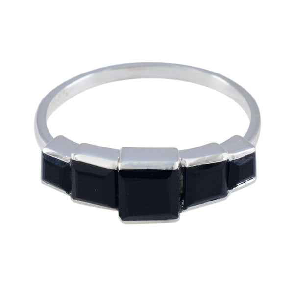 Black Onyx Penta American 925 Silver Black Gems Delicate Glamorous Ring Jewelry