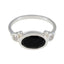 Black Onyx Trilogy American Sterling Silver Black Gemstones Whisper thin Trendy Ring Jewelry