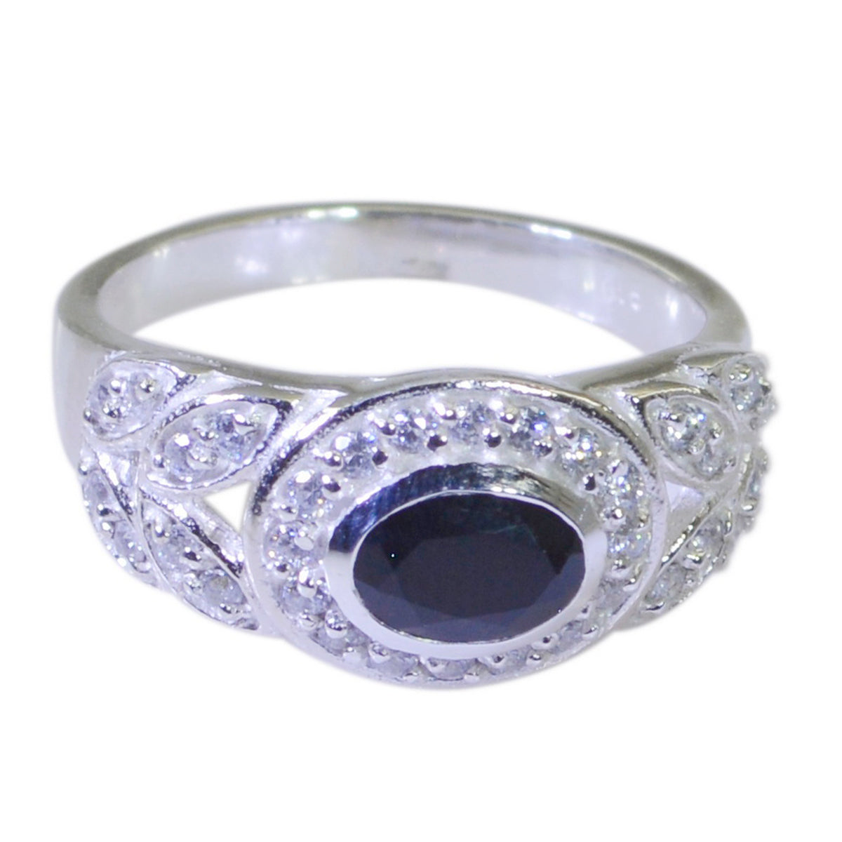 Anello minimalista di lusso con alone di onice nero e pietra preziosa nera in argento 925 marocchino Immagine secondaria del prodotto