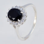 Black Onyx Halo Moroccan 925 Sterling Silver Black Gemstones Featherlight Glamorous Ring Jewellery