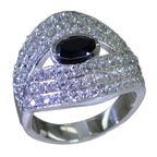 Black Onyx Halo Indian Sterling Silver Black Gemstones Versatile Abstract Ring Jewellery