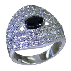 Black Onyx Halo Indian Sterling Silver Black Gemstones Versatile Abstract Ring Jewellery