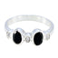 Black Onyx Halo Korean 925 Sterling Silver Black Gemstone Dainty Artisan Ring Jewellery