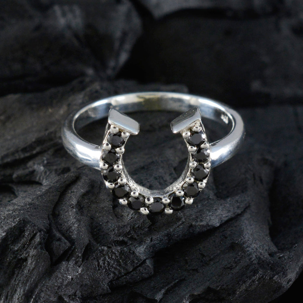 Black Onyx multiple Turkish 925 Sterling Silver Black Gems Whisper thin Glamorous Ring Jewelry