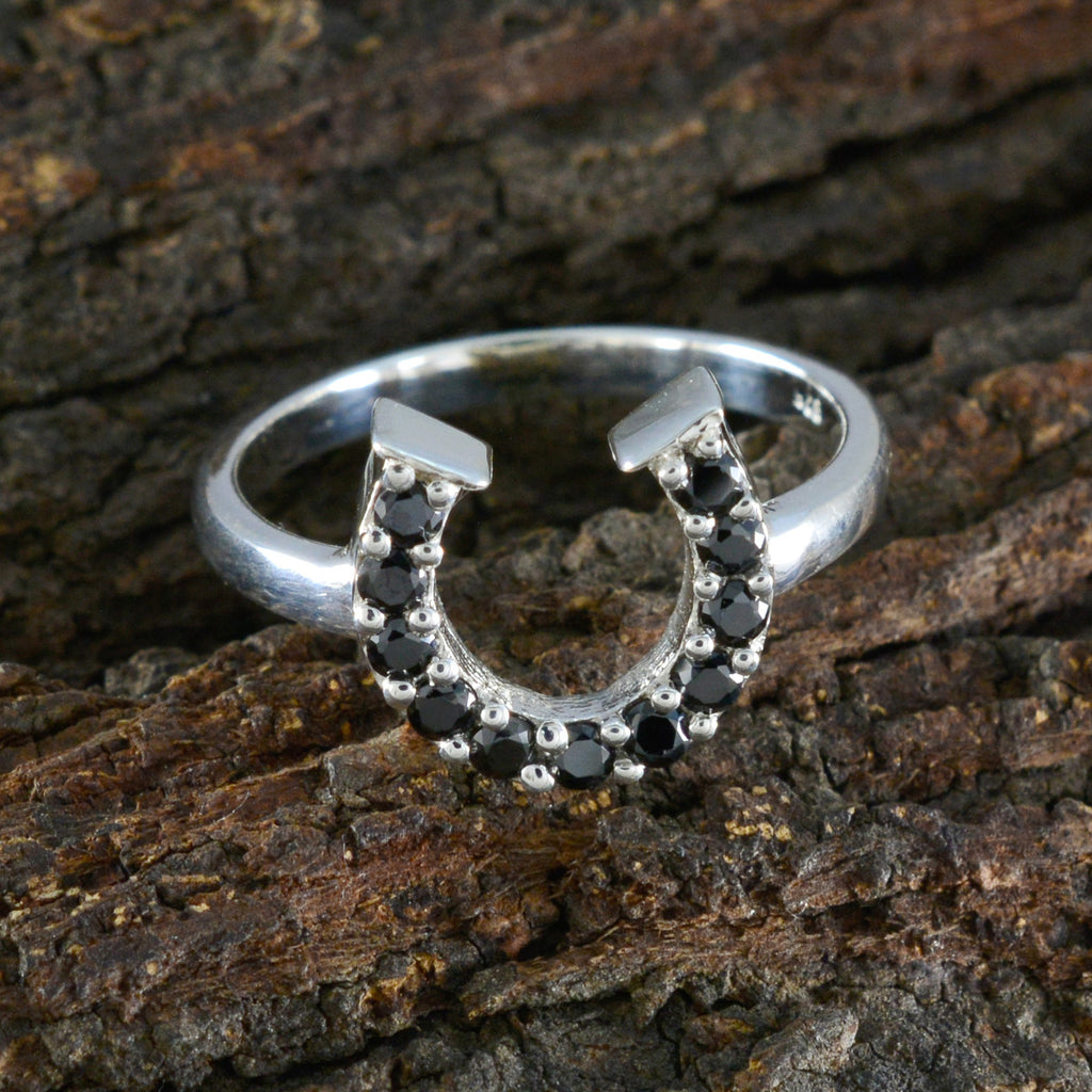 Black Onyx multiple Turkish 925 Sterling Silver Black Gems Whisper thin Glamorous Ring Jewelry